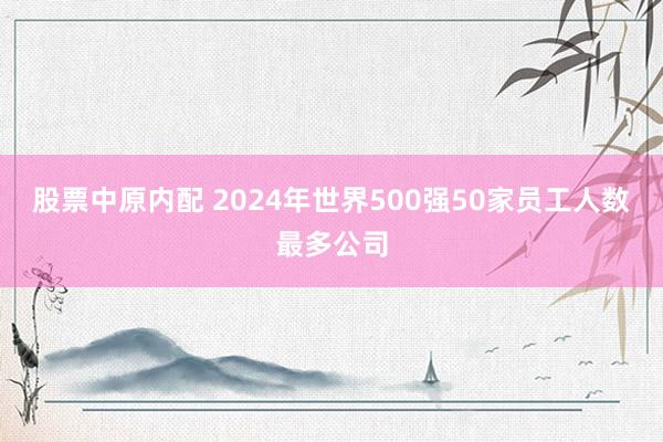 股票中原内配 2024年世界500强50家员工人数最多公司