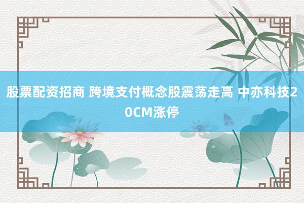 股票配资招商 跨境支付概念股震荡走高 中亦科技20CM涨停