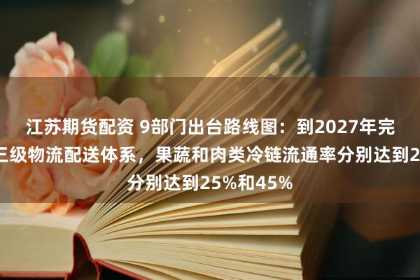 江苏期货配资 9部门出台路线图：到2027年完善县乡村三级物流配送体系，果蔬和肉类冷链流通率分别达到25%和45%