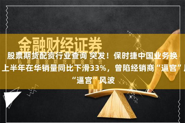股票期货配资行业查询 突发！保时捷中国业务换帅，上半年在华销量同比下滑33%，曾陷经销商“逼宫”风波